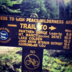 panther gorge trail head