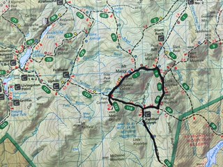 Route to Haystack, Little Haystack and Skylight Mtns